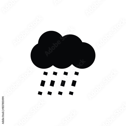 rain   logo icon illustration flat