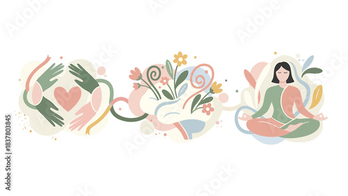 Cultivating Inner Peace Illustrated Journey of Empathy, Mindfulness, and Personal Growth for Mental Well-being and Self-Care