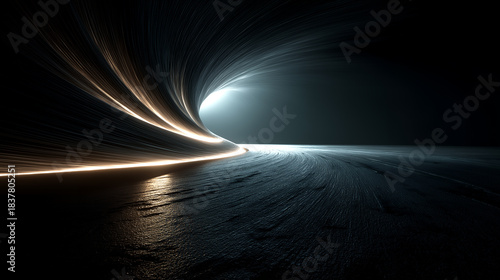 Fototapeta Naklejka Na Ścianę i Meble -  Abstract background with tunnel speed motion concept ai generated