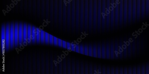 abstract black and electric blue vertical lines with diagonal wave background