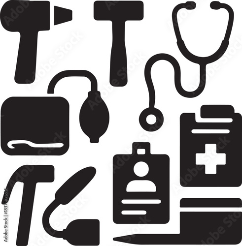 Diagnostic Nurse Kit Silhouette Bundle.eps