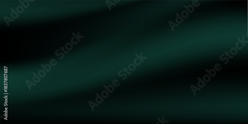 Green fabric cloth satin folded background and texture luxury style. Vector illustration