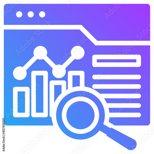 Statistics icon for management crisis, website, application, printing, document, poster design, etc