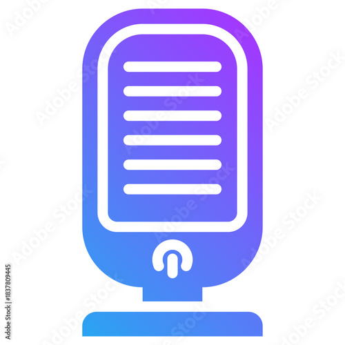 Voice assistant icon for management crisis, website, application, printing, document, poster design, etc