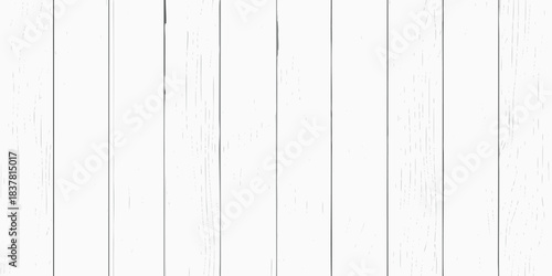 Distressed white wooden planks arranged vertically creating a textured and rustic surface
