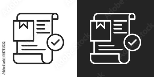 On Demand Icon In Black And White Line Style