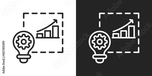 Scalability Icon In Black And White Line Style
