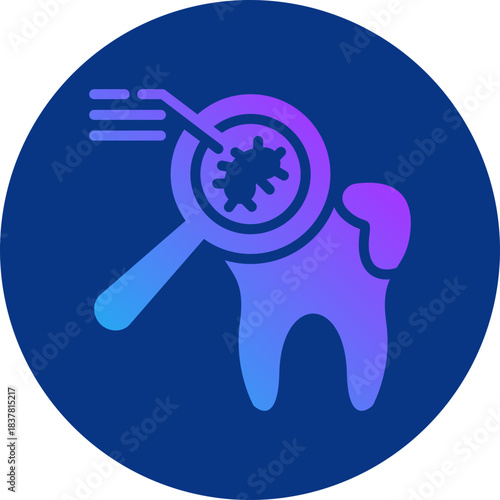 Tooth infection icon for dental, website, application, printing, document, poster design, etc