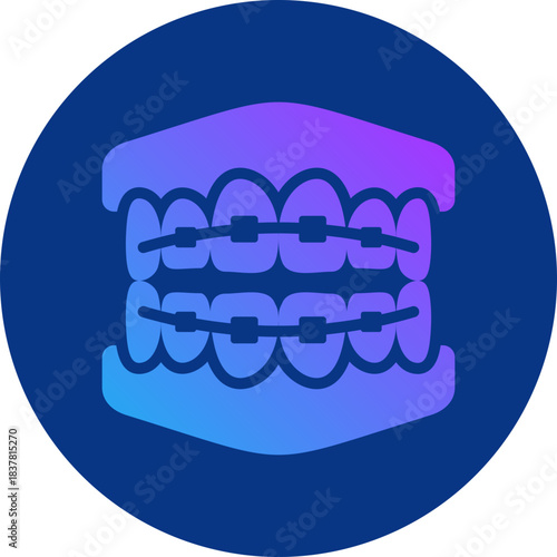 Orthodontics icon for dental, website, application, printing, document, poster design, etc