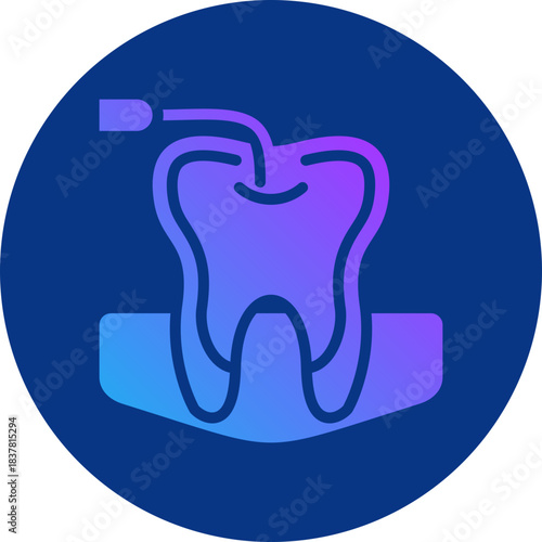 Root canal icon for dental, website, application, printing, document, poster design, etc