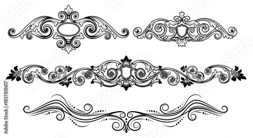 Elegant decorative flourish designs and ornate dividers for timeless projects adding classic sophistication and artistic flair