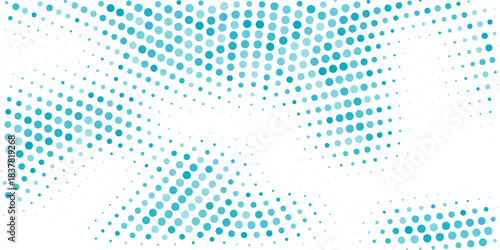 Gradient Blue Halftone Background with Staggered Dots