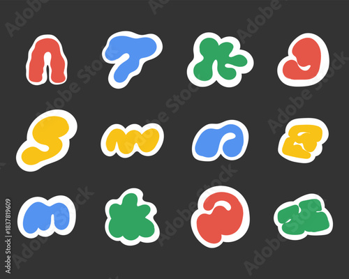 Colorful Abstract Shape Vector Set – Modern Blob and Organic Doodle Illustration