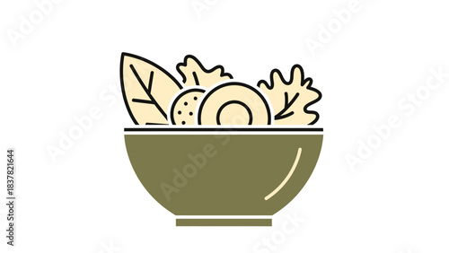 Fresh Salad Bowl with Healthy Ingredients.