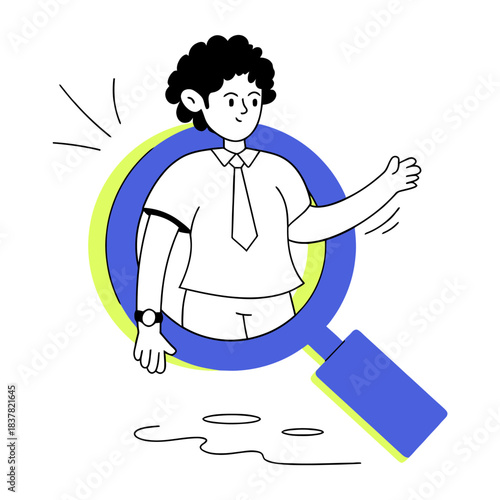 Design magnifying glass search find research discovery exploration investigation analysis zoom look explore find verctor art illustration png