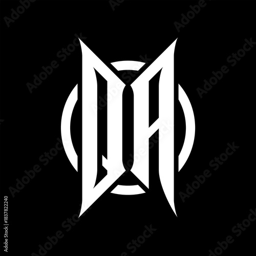 QA Monogram Logo on Black Background