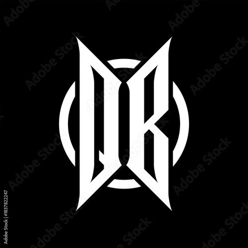 QB Monogram Logo on Black Background
