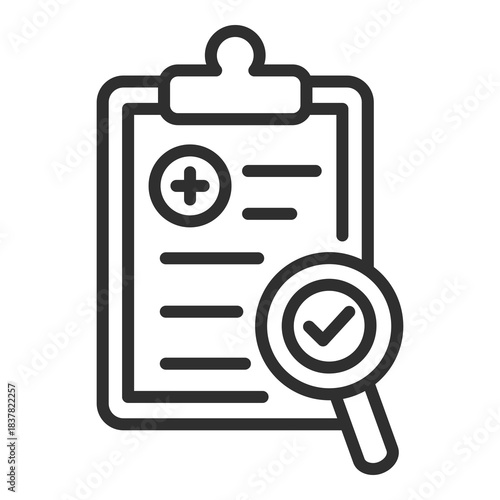 Medical Check Icon Single Vector Collection 