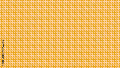 Seamless geometric waffle mosaic texture. Warm orange backdrop. Repeatable design