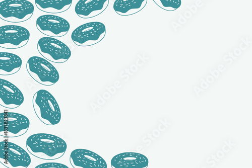 Hand-Drawn Donut Seamless Pattern Set with Playful Doodle Style