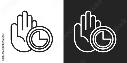Limit Icon In Black And White Line Style