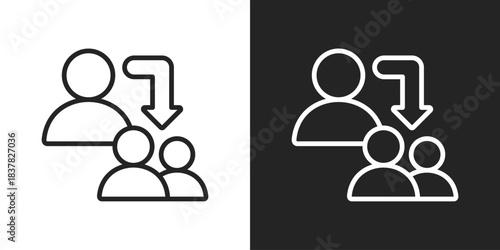 Parenting Skills Icon In Black And White Line Style