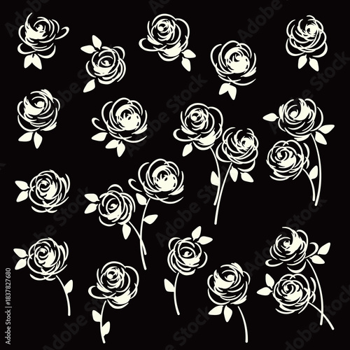 Abstract flower material ideal for textile design,
