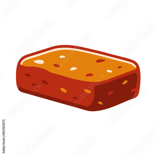 2D flat vector illustration of Meatloaf, designed in a clean icon style and isolated on a white background.