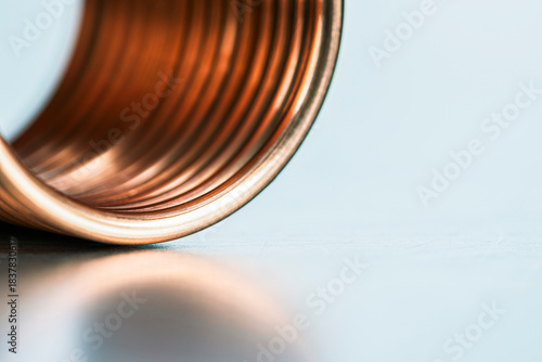 Coiled copper wire, a component for the energy and electronics industry