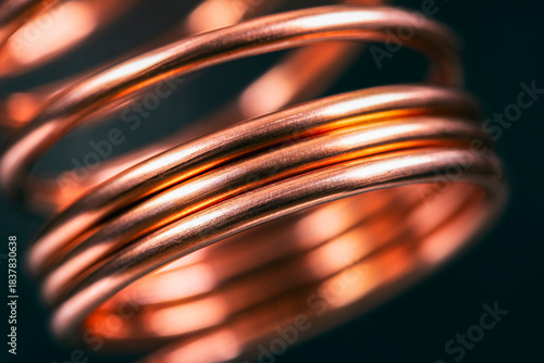 Coiled copper wire, a component for the energy and electronics industry