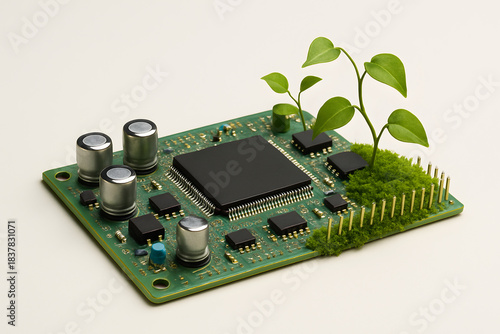 Wallpaper Mural Grüne Technologie auf Leiterplatte Torontodigital.ca