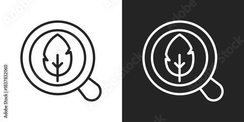 Environmental Security Icon In Black And White Line Style