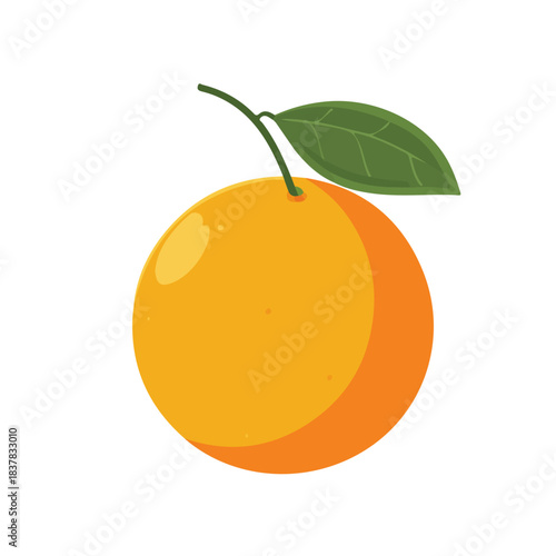 Minimal 2D vector illustration of Tangerine in flat icon style on a plain white background.