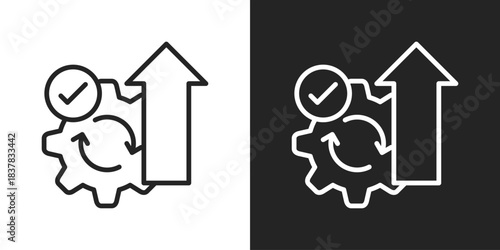 Update Icon In Black And White Line Style