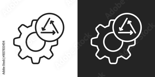 Dependency Icon In Black And White Line Style