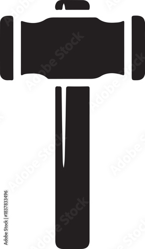 Black silhouette of a sledgehammer Keywords: sledgehammer, hammer, tool, construction, building
