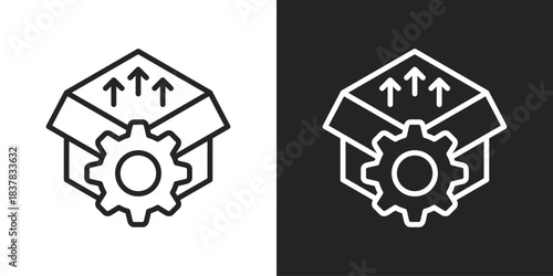 Release Icon In Black And White Line Style