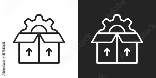 Release Icon In Black And White Line Style