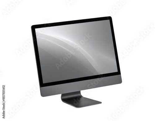 Floating Ultrawide LCD Screen Without Stand, Edge-to-Edge Bezel Design, Isolated on White Background