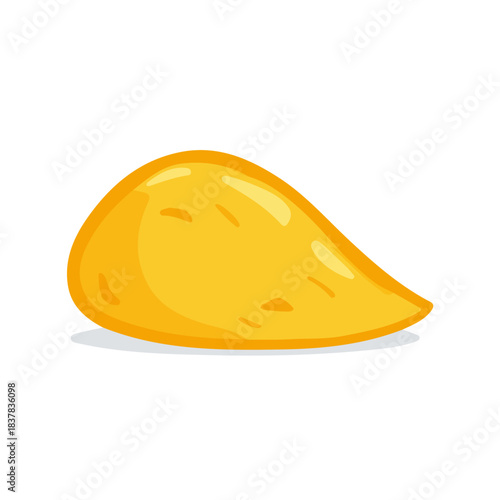 Minimal 2D vector illustration of Omelette in flat icon style on a plain white background.