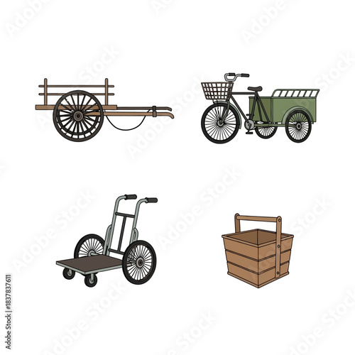 Collection of Vintage Transport and Storage Solutions.