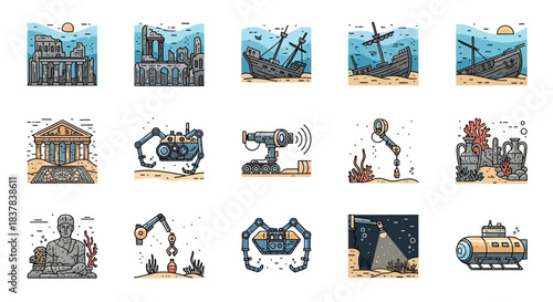 Underwater exploration and robotic technology for archaeological research.