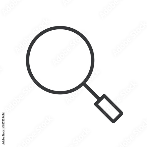 Magnifying glass thin line icon. Editable stroke