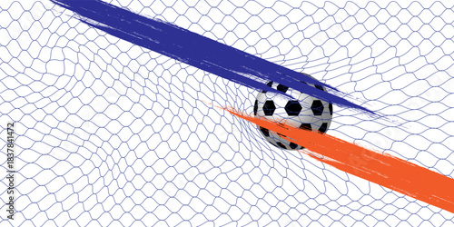 Football or soccer background with big ball in gray colors. vector illustration of football modern.