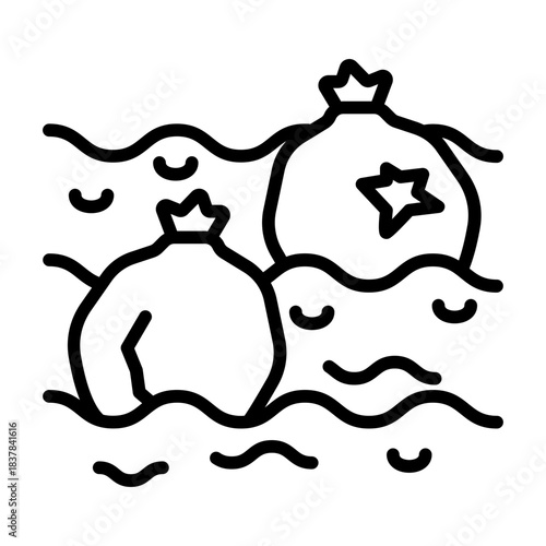 waste in rivers icon
