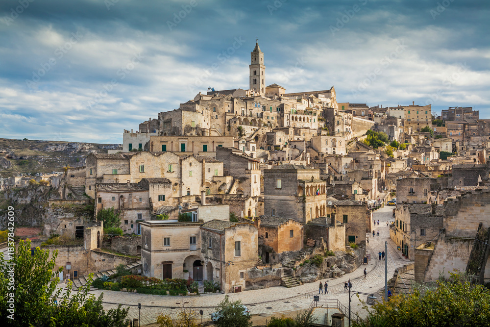 Obraz premium Matera is a city and commune in the province of Matera, in the Basilicata region of Italy.