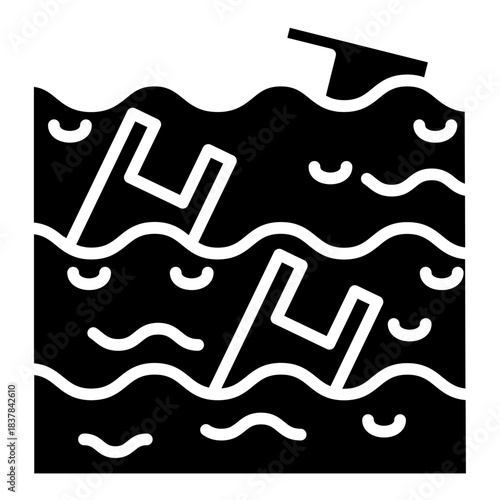 waste in rivers icon