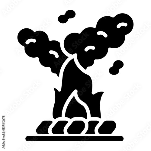 Smoke from fire icon