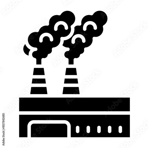 Factory pollution icon