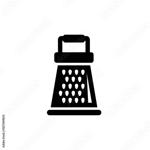“Cheese Grater Icon – Kitchen Utensil Silhouette Vector Illustration”